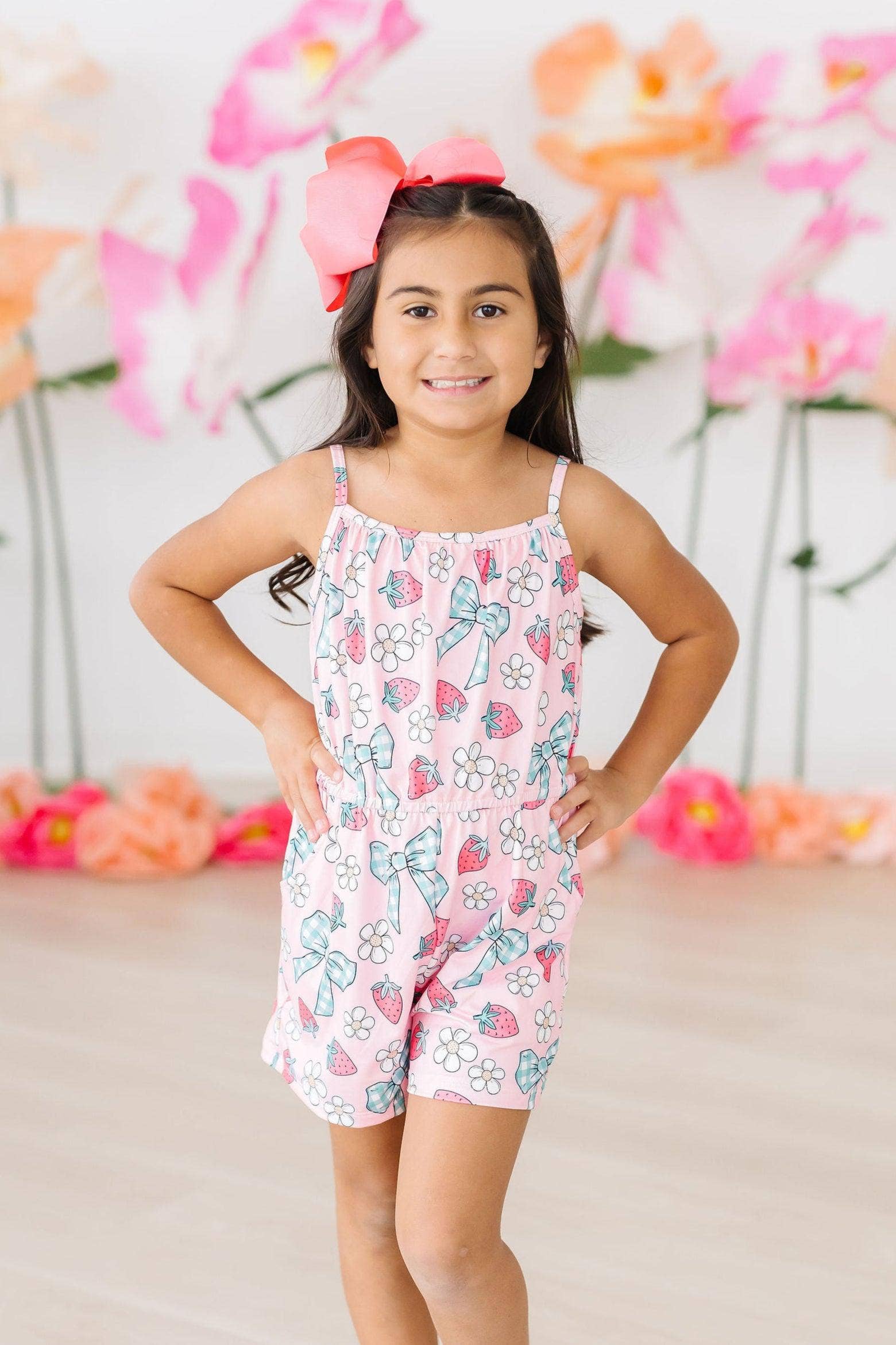 Berry Picnic Strappy Play Romper - COMING SOON!